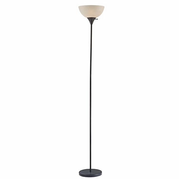 Floor Lamp By Lightaccents Standing Pole Light with White Lamp Shade