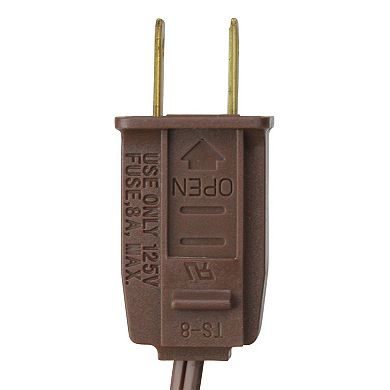 25' Commercial C9 Christmas Light Socket Set - 12" Spacing 18 Gauge Brown Wire