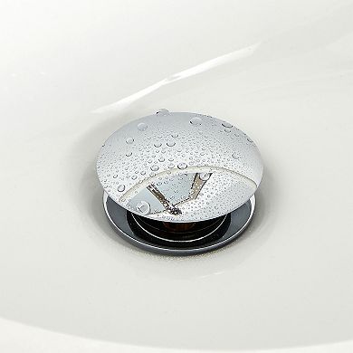 Universal Pop Up Bathroom Vessel Sink Drain Stopper With Overflow and Detachable Basket (Polished Chrome, 2.6 x 8.5 In)