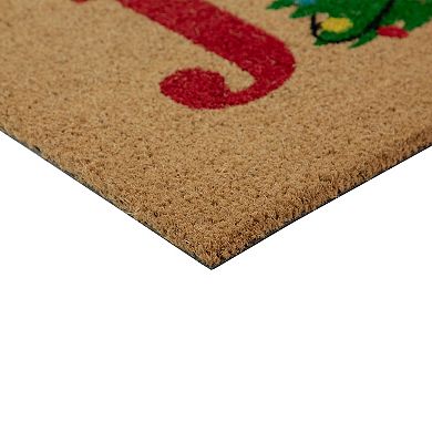 Natural Coir "Joy" Christmas Tree Doormat 18" x 30"