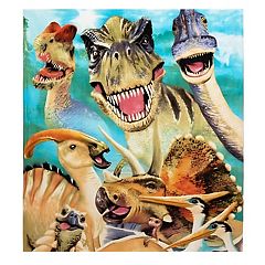 Juvale 4 Pack Dinosaur Decorative Kids Throw Pillow Covers 18x18