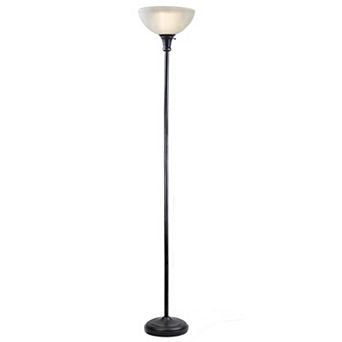 Threshold Floor Lamp with Frosted Glass Shade (Bronze)
