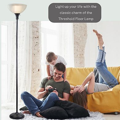 Threshold Floor Lamp with Frosted Glass Shade (Bronze)
