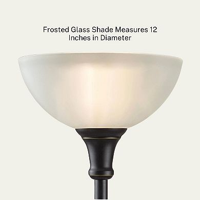 Threshold Floor Lamp with Frosted Glass Shade (Bronze)