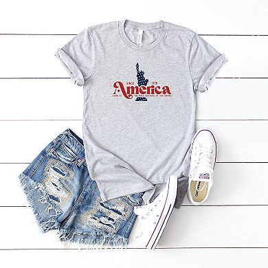 America Statue Short Sleeve Graphic Tee