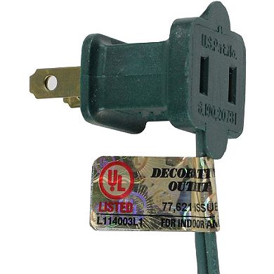 25-Count Green Transparent C9 Christmas Light Set 25ft Green Wire