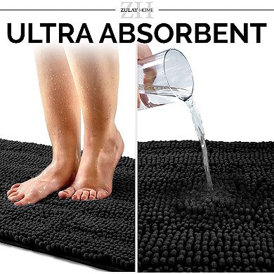 Zulay Kitchen Shaggy Soft Bathroom Rug 20x30"