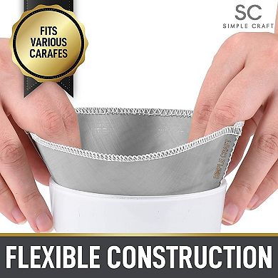 Zulay Kitchen Fine Mesh Stainless Steel Reusable Pour Over Coffee Filter