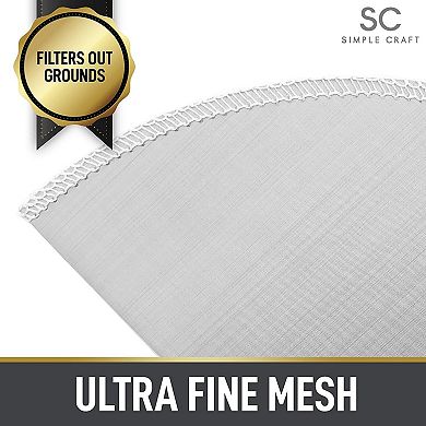 Zulay Kitchen Fine Mesh Stainless Steel Reusable Pour Over Coffee Filter