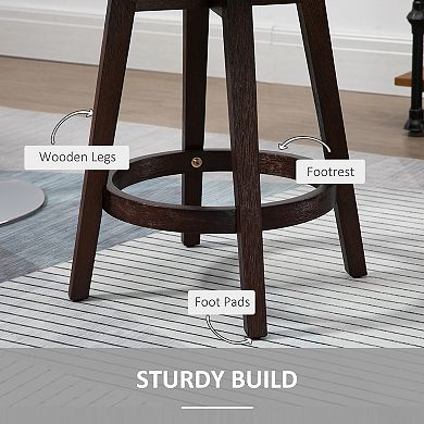 Fabric Bar Stools Set Of 2 Stools For Kitchen Counter With Nailhead Trim, Grey