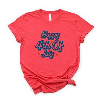 Happy 4th Of July Stars Short Sleeve Graphic Tee