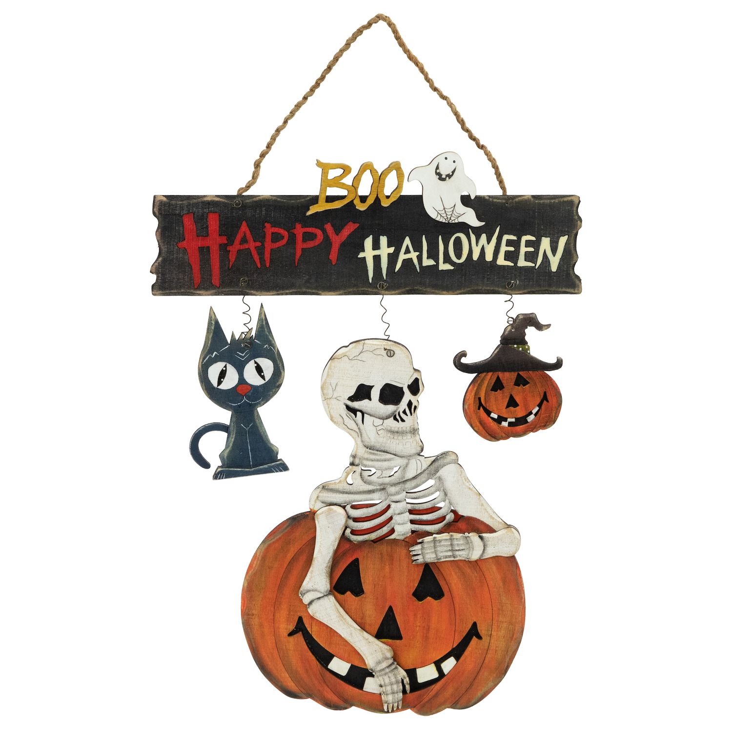 Kohl's Halloween Theme Shopping Tote Bag Ghost Pumpkins Cat