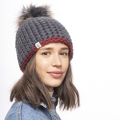 Madison chunky pom beanie