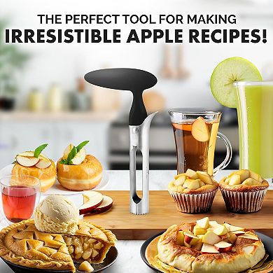 Zulay Premium Apple Corer Tool - Ultra Sharp, Stainless Steel, Serrated Blades for Easy Coring