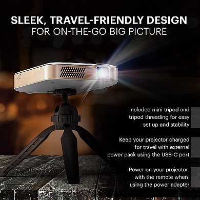 Kodak Luma 400 Portable Pico Smart Projector, 720p Projector with WiFi And Bluetooth