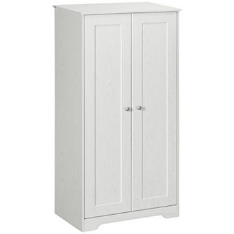 HOMCOM Kitchen Pantry, Freestanding Cupboard with Adjustable Shelves White