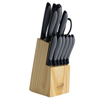 Gibson Home Dorain 14 pc Stainless Steel Cutlery Set with Wood Block