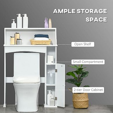 Over The Toilet Storage Cabinet Space-saving Bathroom Organizer Rack W/ Shelf