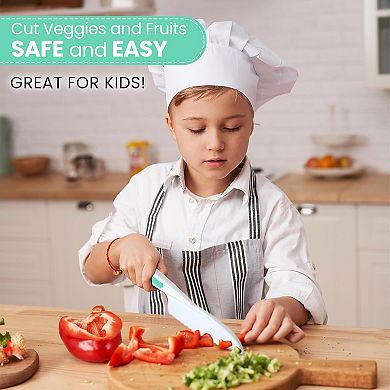Zulay Kitchen 3-Piece Kids Knife Set for Real Cooking & Baking