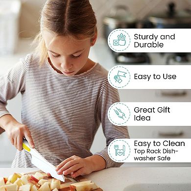 Zulay Kitchen 3-Piece Kids Knife Set for Real Cooking & Baking