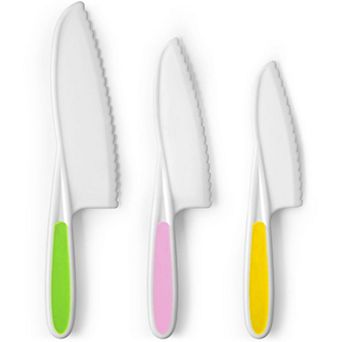 Zulay Kitchen 3 pc Kids Knife Set for Real Cooking & Baking