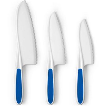 Zulay Kitchen 3 pc Kids Knife Set for Real Cooking & Baking