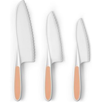 Zulay Kitchen 3 pc Kids Knife Set for Real Cooking & Baking