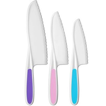 Zulay Kitchen 3 pc Kids Knife Set for Real Cooking & Baking