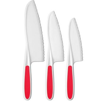 Zulay Kitchen 3 pc Kids Knife Set for Real Cooking & Baking