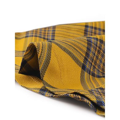 Women's Costume Plaid Belted High Waist A-line Mid-length Skirts