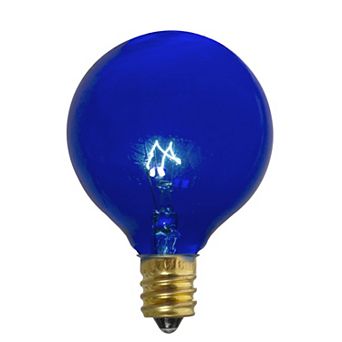 Pack of 25 Incandescent G50 Blue Christmas Replacement Bulbs