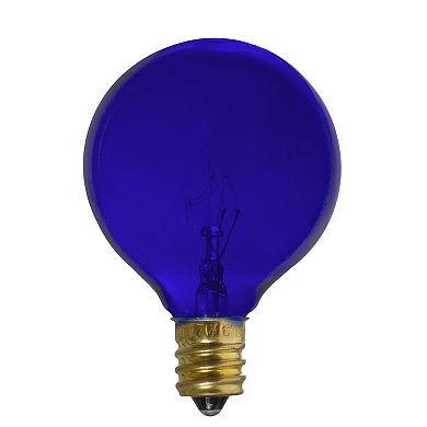 Pack of 25 Incandescent G50 Blue Christmas Replacement Bulbs