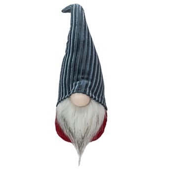 13.5" Gray and Red Christmas Table Top Gnome