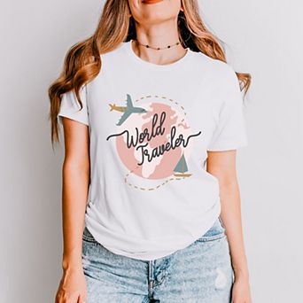 World Traveler - Women's Short Sleeve Graphic T-Shirt