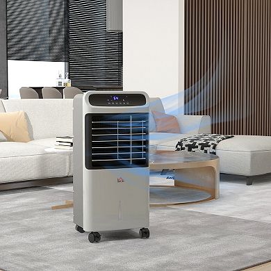 Mobile Air Cooler Fan, Evaporative Ice Cooling Humidifier For Home Office White