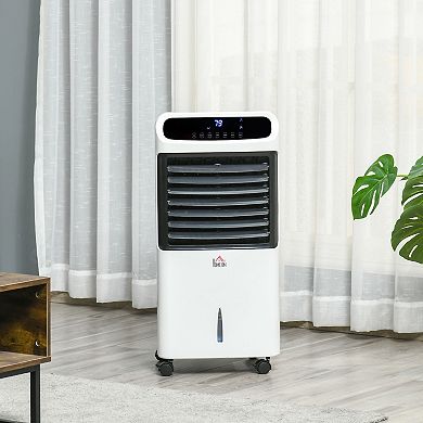 Mobile Air Cooler Fan, Evaporative Ice Cooling Humidifier For Home Office White