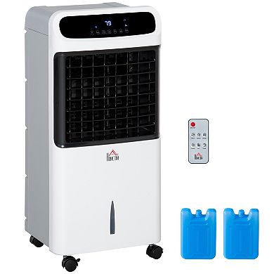 Mobile Air Cooler Fan, Evaporative Ice Cooling Humidifier For Home Office White