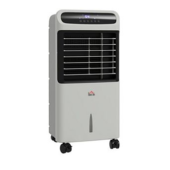 HOMCOM Mobile Air Cooler, Evaporative Ice Cooling Fan Humidifier Unit