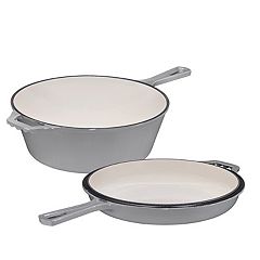 Bruntmor  2 In 1 Pre-Seasoned Square Cast Iron Baking Pan Cookware Dish 