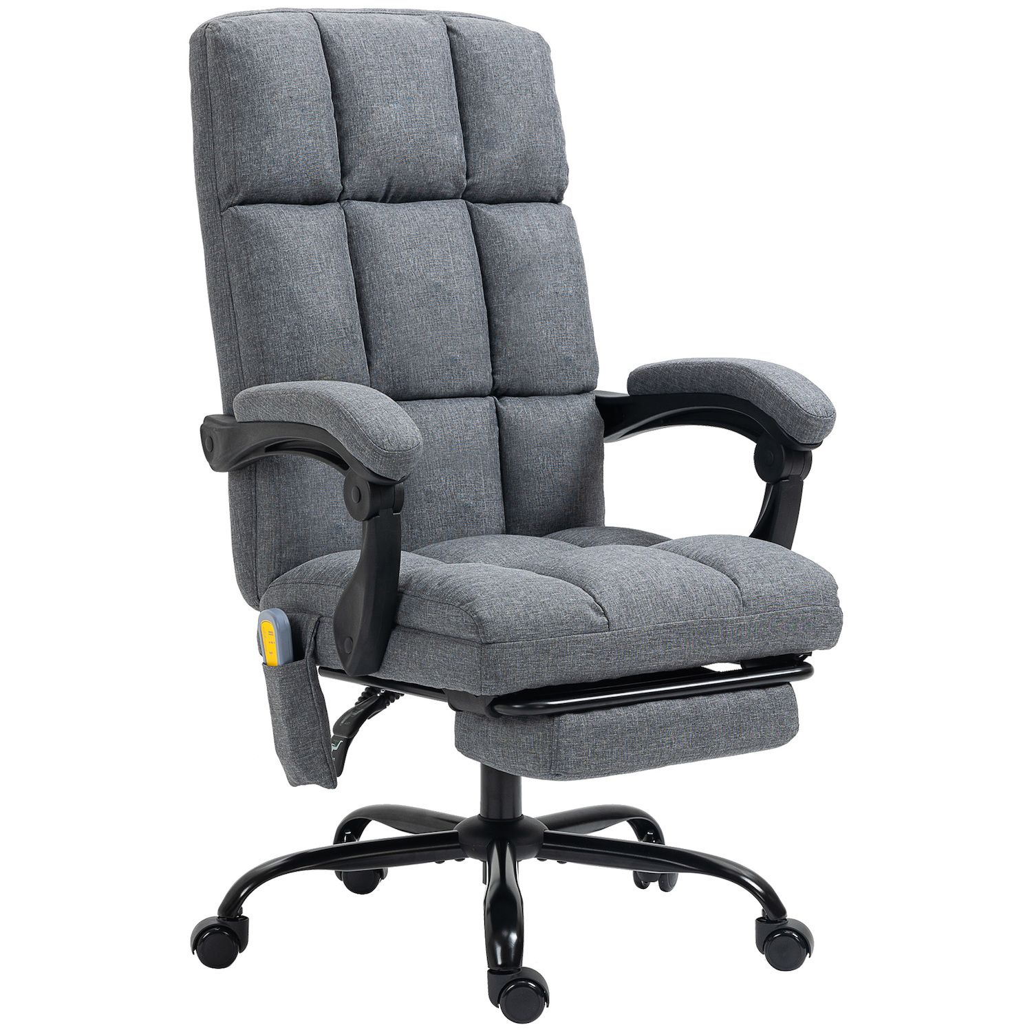 HOMCOM High-Back Executive Office Chair with Footrest, PU Leather Computer  Chair with Reclining Function and Armrest, Ergonomic Office Chair, Red