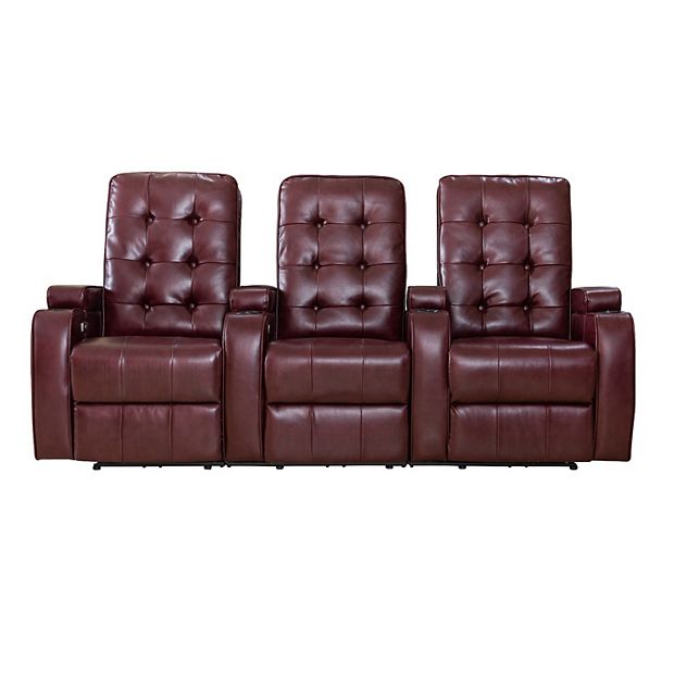 Faux leather theater discount seating