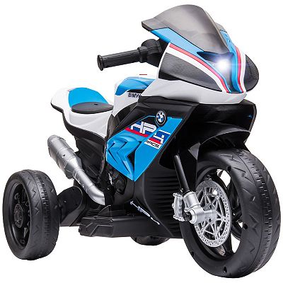 Aosom Licensed BMW HP4 Multi Terrain Kids Motorcycle Ride on Toy for Toddlers and Ages 1.5 to 5 Off Road Battery Operated Ride on Vehicle Mini Motorbike for Kids Blue