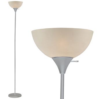 Silver Pole Floor Lamp Torchiere