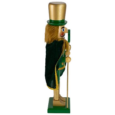 15" Green and Gold Luck of the Irish Christmas Nutcracker