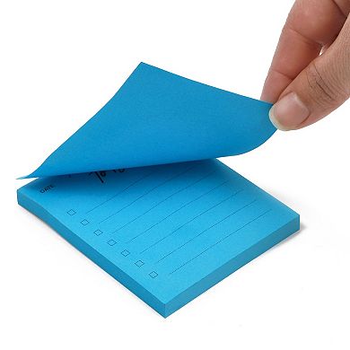 6 Pack Small To Do List Sticky Notes, Daily Planning Notepad, 6 Colors, 3 X 3.5"