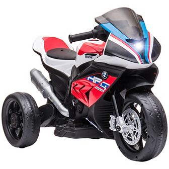 Aosom Licensed BMW HP4 Multi-Terrain Kids Motorcycle Ride-on Toy for Toddlers and Ages 1.5 to 5, Off-Road Battery-Operated Ride-on Vehicle, Mini Motorbike for Kids, Red