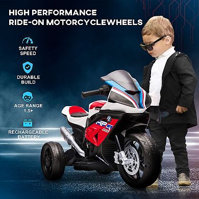 Aosom Licensed BMW HP4 Multi-Terrain Kids Motorcycle Ride-on Toy for Toddlers and Ages 1.5 to 5, Off-Road Battery-Operated Ride-on Vehicle, Mini Motorbike for Kids, Red