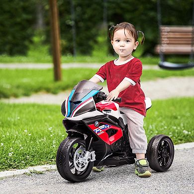 Aosom Licensed BMW HP4 Multi-Terrain Kids Motorcycle Ride-on Toy for Toddlers and Ages 1.5 to 5, Off-Road Battery-Operated Ride-on Vehicle, Mini Motorbike for Kids, Red