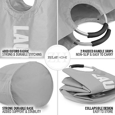 Zulay Kitchen Non-Slip Padded Laundry Bag With Handles