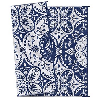 Outsunny Outdoor Rug & Bag, 9ft x 12' Plastic Rug &